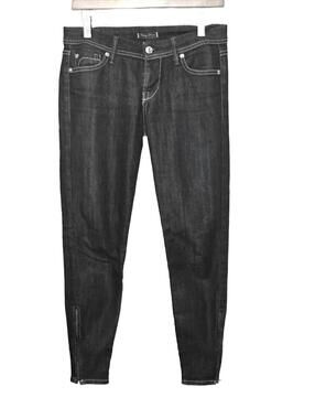Fidelity Denim Slick Skinny Jeans Dark Wash Viper Rinse Size 27  Polished Chic